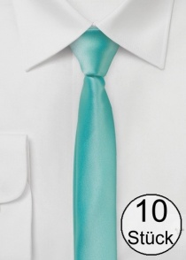 Cravatte da uomo extra strette, colore acqua -