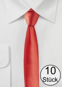 Cravatta da lavoro extra slim corallo - confezione