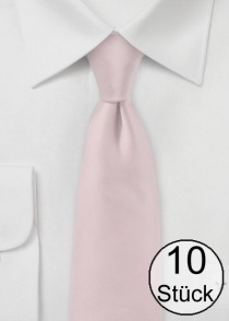Cravatta business alla moda in tinta unita rosa