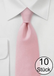 Cravatta business struttura fine a coste rosé -