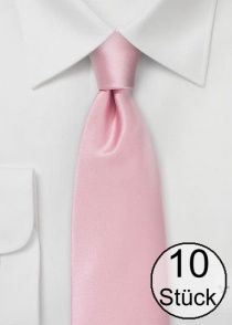 Cravatta monocromatica in microfibra rosa -