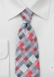 Cravatta quadrangoli rosso