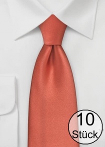 Cravatta Striking Arancione Rosso in microfibra -