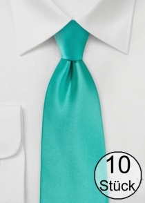 Cravatta moda in microfibra color acqua - dieci