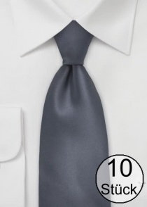 Cravatta elegante in fibra sintetica antracite -