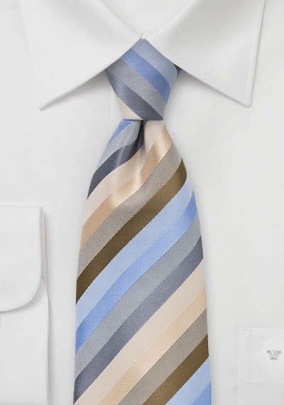 Krawatte Streifen beige hellblau hellblau Krawatte Streifen beige hellblau hellblau