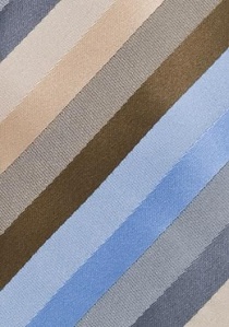 Krawatte Streifen beige hellblau hellblau