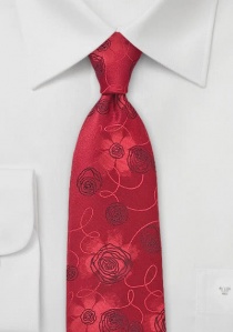 Cravatta rossa rose