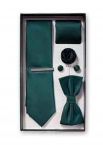 Confezione regalo verde pino con cravatta da uomo,