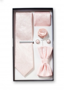 Scatola regalo con motivo paisley in rosa blush