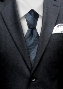 Cravatta business a righe blu grigio grigio scuro