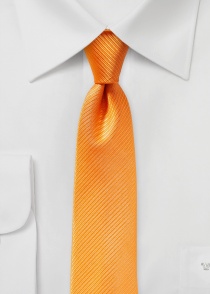Cravatta a righe tinta unita superficie arancione