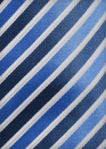 Cravatta con decoro a righe nobili blu ghiaccio