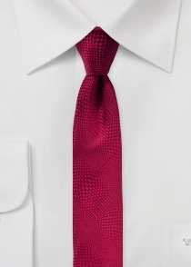 Cravatta con struttura sottile di colore rosso