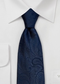 Cravatta elegante con motivo paisley in blu