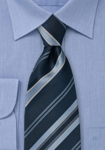 Cravatta clip righe blu