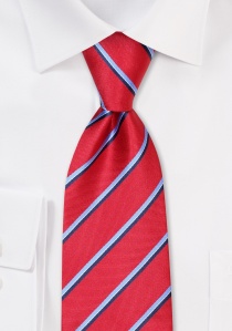 Cravatta a righe rosso medio