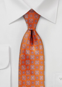 Cravatta stile ornamento arancione