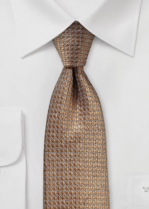 Cravatta business con tessuto bouclé bronzo