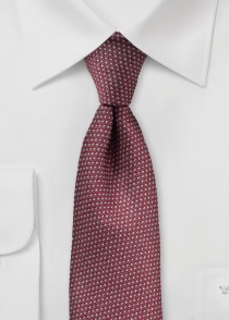 Cravatta in seta e lana bordeaux