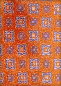 Ornamento in seta con papillon arancione