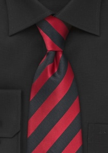 XXL-Krawatte Streifendesign rot schwarz