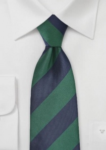 Cravatta righe blu verde