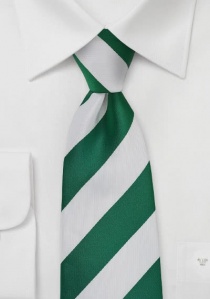 Cravatta righe larghe verdi bianche