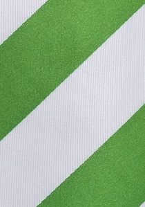 Cravatta business righe larghe bianche verdi