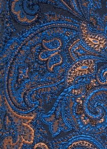 Sciarpa decorativa con motivo paisley blu notte