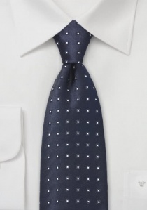 Cravatta puntini quadrangolari blu