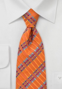 Cravatta business righe arancione