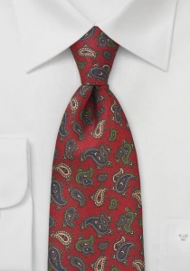 Cravatta business paisley rosso ciliegia
