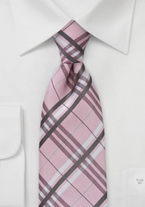 Cravatta quadri rosa