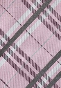 Cravatta quadri rosa