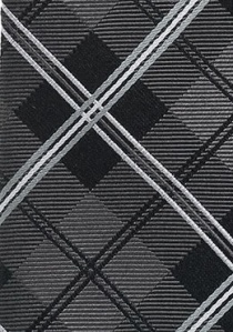 Cravatta quadri grigio argento