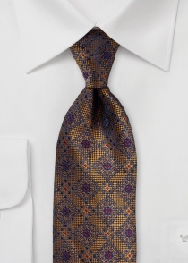 Cravatta business ornamento design marrone