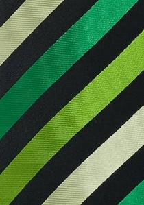 Cravatta righe verdi nera