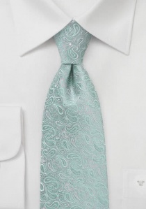 Cravatta paisley verde acqua