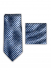 Cravatta con composizione a rete decorata blu