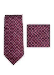 Scialle e cravatta a rete rossa media