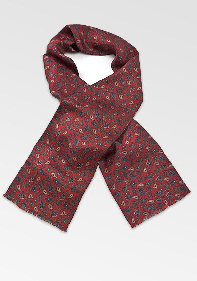 Krawattenschal dunkelrot Paisleys Krawattenschal dunkelrot Paisleys