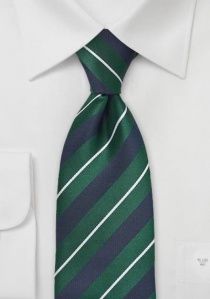 Cravatta business righe verde scuro