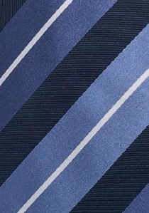 Krawatte Streifendesign navy hellblau