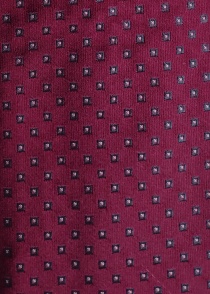 Cravatta fazzoletto a pois rosso scuro