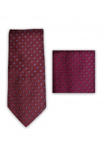 Cravatta fazzoletto a pois rosso scuro