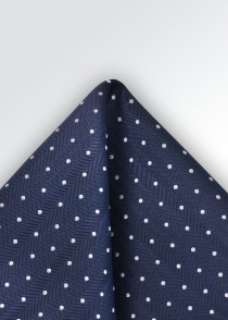 Cravatta fazzoletto a pois blu scuro