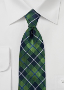 Cravatta sicurezza quadri verde