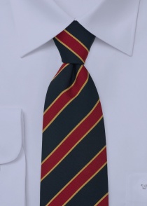 Cravatta Bristol XXL in blu notte, rosso e oro