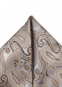 Sciarpa Cavalier con motivo Paisley, beige